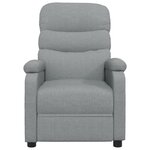 vidaXL Fauteuil électrique de massage Gris clair Tissu