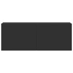 vidaXL Ensemble de meubles TV 3 Pièces Noir Bois d'ingénierie