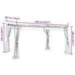 vidaXL Tonnelle avec parois en filet crème 4x3 m acier