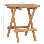 vidaXL Table pliable de jardin 50x50x50 cm Bois de teck solide