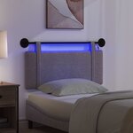 vidaXL Tête de lit suspendue Avec lumière LED Gris PU antique