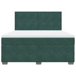 vidaXL Sommier à lattes de lit et matelas Vert foncé 180x200cm Velours