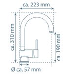EISL Mitigeur d'évier FUTURA noir-chrome
