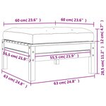 vidaXL Repose-pied de jardin avec coussin bois de pin imprégné