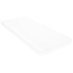vidaXL Lit de repos avec matelas 90x200 cm Blanc Bois de pin massif
