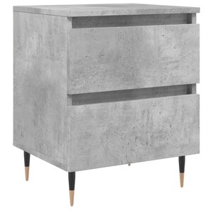 vidaXL Table de chevet gris béton 40x35x50 cm bois d’ingénierie