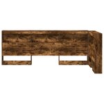 vidaXL Tête de lit de rangement Chêne fumé 100 cm Bois d'ingénierie