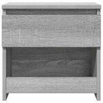 vidaXL Tables de chevet 2 Pièces Sonoma gris 40x30x39cm Bois d'ingénierie