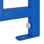 vidaXL Support mural de salle de bain Bleu 50 x 17.5 x 136 cm Acier