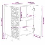 vidaXL Buffet de Rangement Blanc 60 x 33 5 x 75 cm