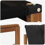 vidaXL Ensemble de canapés d'extérieur 10 pc Naturel et Noir