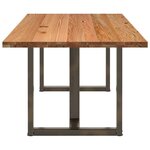 vidaXL Table à manger marron clair bois de chêne massif rectangulaire