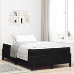 vidaXL Cadre de lit avec matelas Noir et Blanc 120 x 190 cm Velours