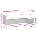 vidaXL Salon de jardin 5 Pièces avec coussins noir résine tressée