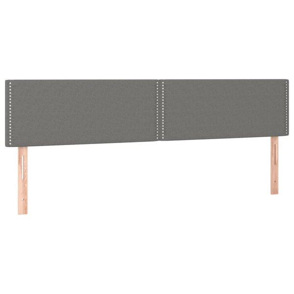 vidaXL Têtes de lit 2 Pièces Gris foncé 90x5x78/88 cm Tissu