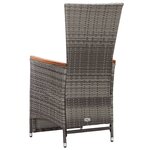 vidaXL Salon de jardin 3 Pièces avec coussins Résine tressée Gris