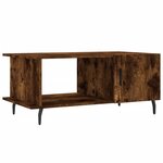 vidaXL Table basse chêne fumé 90x50x40 cm bois d'ingénierie