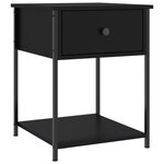 vidaXL Tables de chevet 2 Pièces noir 44x45x58 cm bois d’ingénierie