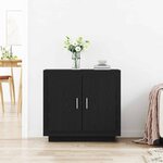 vidaXL Buffet Noir 80 x 40 x 75 cm Bois d'ingénierie