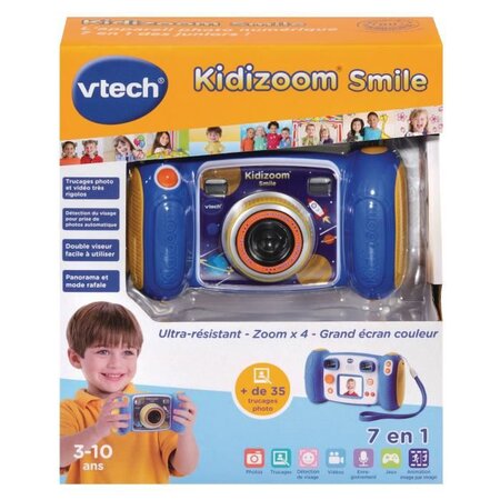 Vtech - 193635 - kidizoom smile bleu - appareil photo enfant - La Poste