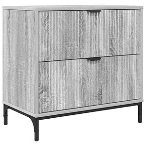 vidaXL Table de chevet Sonoma gris 63 5 x 36 x 61 cm Bois d'ingénierie