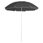 vidaXL Parasol d'extérieur avec mât en acier Anthracite 180 cm