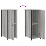 vidaXL Table de chevet sonoma gris 32x42x80 cm bois d'ingénierie