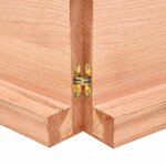 vidaXL Étagère murale marron clair bois chêne massif traité