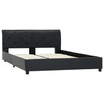vidaXL Cadre de lit sans matelas noir similicuir 140x200 cm