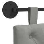 vidaXL Tête de lit suspendue Avec lumière LED Gris clair Velours