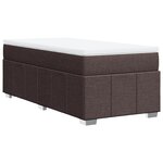 vidaXL Sommier à lattes de lit avec matelas Marron foncé 90x200 cm