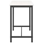 vidaXL table Blanc 100 x 50 x 77 cm Bois d'ingénierie et acier