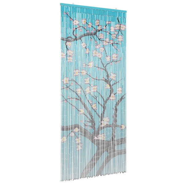 vidaXL Rideau de porte anti-insectes multicolore 200 x 90 cm Bambou