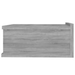 vidaXL Table de chevet flottante Sonoma gris 40x30x15 cm