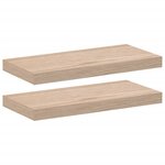 vidaXL Étagères flottantes 2 Pièces 50x23 5x4 cm bois d'ingénierie