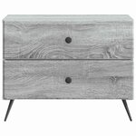 vidaXL Cabinet de chevet avec tiroir Sonoma gris 62 x 34 5 x 47 5 cm