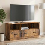 vidaXL Meuble TV Bois ancien 102 x 34 5 x 47 cm Bois d'ingénierie