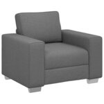 vidaXL Fauteuil Gris foncé 100 cm tissu