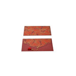 PAPERTREE NATURE Lot de 5 Enveloppes cadeau 19X10 cm Rouge/Or