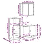 vidaXL Ensemble de meubles de salle de bain 3 Pièces chêne sonoma
