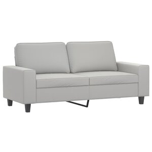 vidaXL Canapé à 2 places Gris clair 140 cm Tissu microfibre