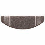 vidaXL Tapis d'escalier auto-adhésifs 15 Pièces Marron 65 x 21 x 4 cm