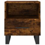 vidaXL Tables de chevet 2Pièces chêne fumé 40x35x47 5cm bois d’ingénierie