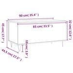 vidaXL Table basse Chêne sonoma 90x44 5x45 cm Bois d'ingénierie