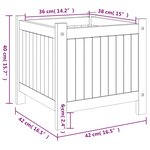 vidaXL Jardinière avec doublure 42x42x40 cm bois massif d'acacia