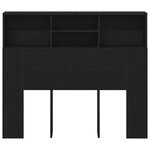 vidaXL Cabinet de tête en chêne noir   120x19x103 5 cm  bois d'ingénierie