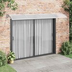 vidaXL Auvent de porte Gris 350x100 cm Polycarbonate