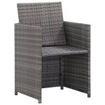 vidaXL Mobilier à dîner extérieur 13Pièces coussins Poly rotin Anthracite