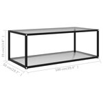 vidaXL Table basse Transparent 100x50x35 cm Verre trempé