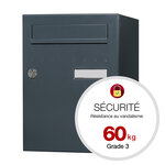 Boite à colis Eclipse 1 porte gris anthracite mat RAL 7016 M